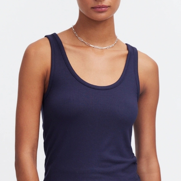 Sold NWT Madewell Classic Black Sleeveless Tank Top Size Small - Picture 4 of 5